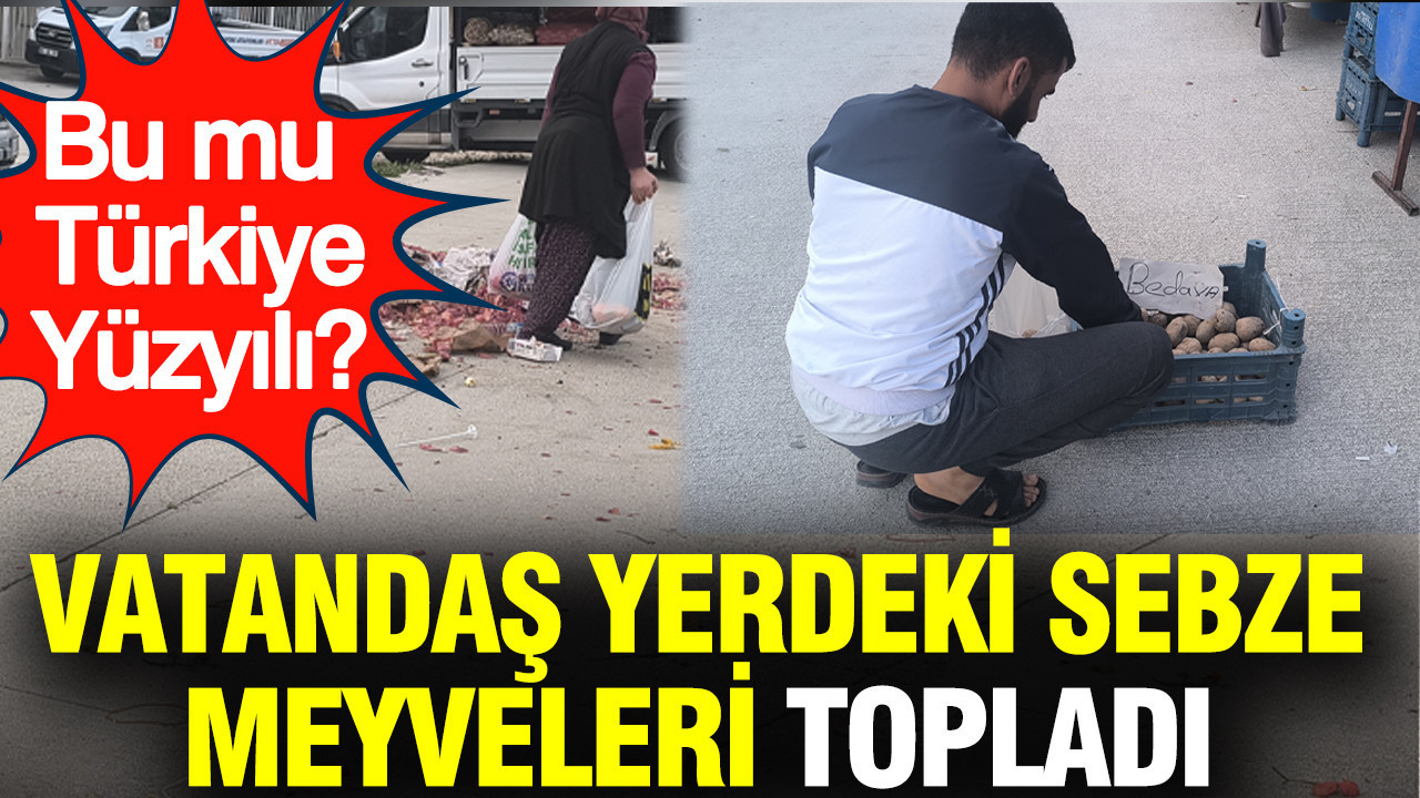 Türkiye Yüzyılı mı? Yerdeki Meyve ve Sebzeleri Toplayan Vatandaşlar
